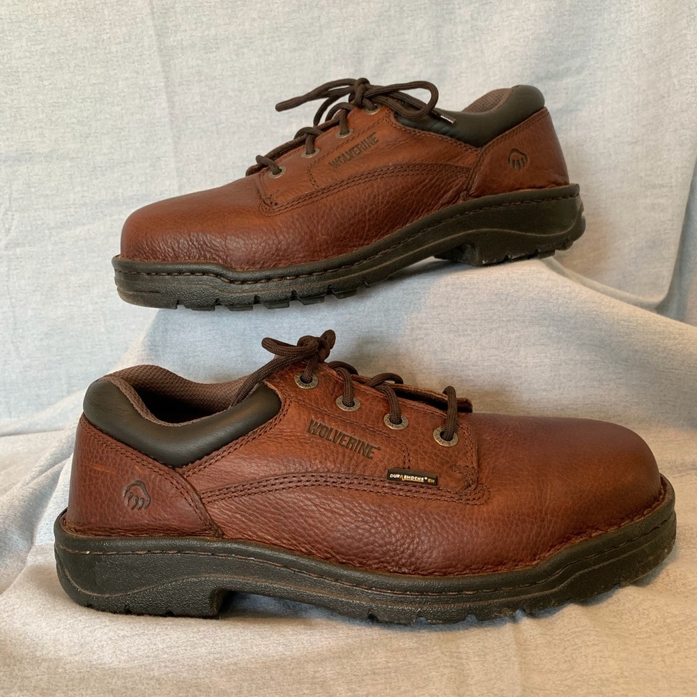 Men’s, USA 10, Brown Steel Toe Wolverine WorkBoots